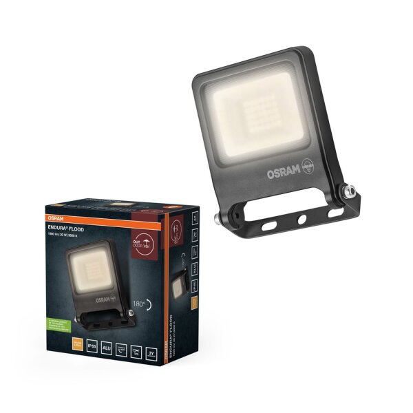 LED Außenstrahler Aluminium Dunkelgrau 3000K IP65 OSRAM