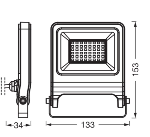 LED Außenstrahler 3000K Aluminium Dunkelgrau IP65 OSRAM