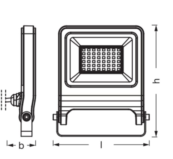 LED Außenstrahler 4000K Dunkelgrau Glas IP65 OSRAM