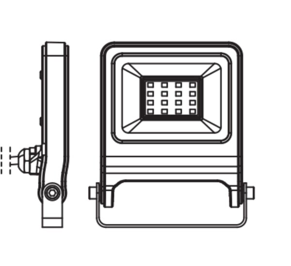LED Außenstrahler 4000K Dunkelgrau Glas Alu IP65 OSRAM