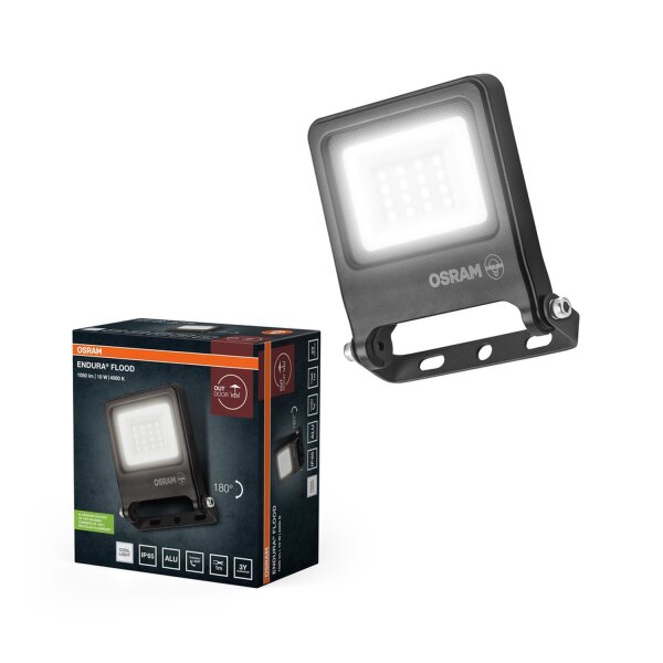 LED Außenstrahler 4000K Dunkelgrau Glas Alu IP65 OSRAM