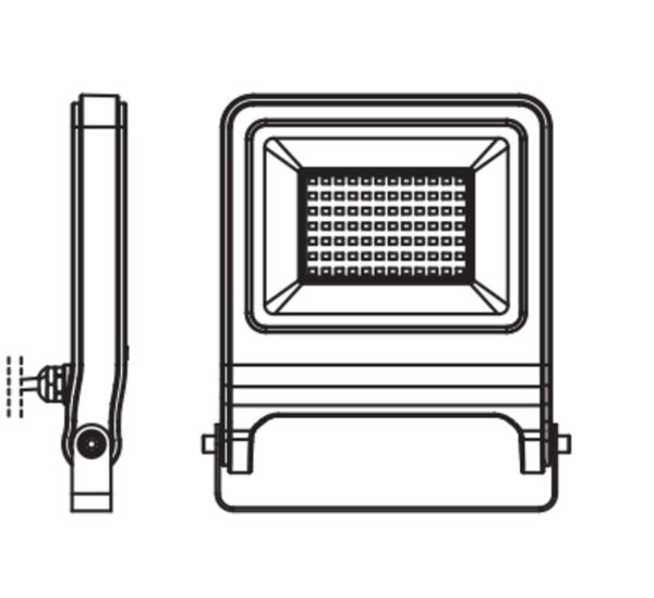 LED Außenstrahler Weiß Alu Glas 3000K IP65 B:17,2 cm