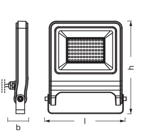 LED Außenstrahler Weiß Alu Glas 3000K IP65 B:17,2 cm