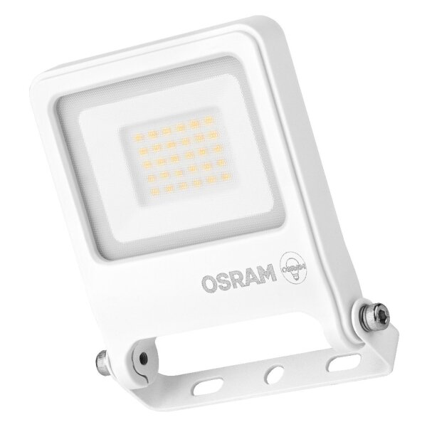 LED Außenstrahler Weiß Alu Glas 3000K IP65 B:10cm OSRAM