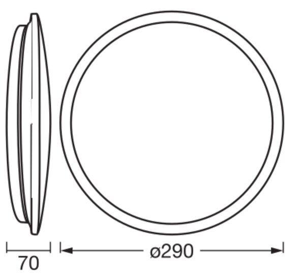 LED Deckenleuchte Sensor Metall Weiß 3000K B:29cm OSRAM