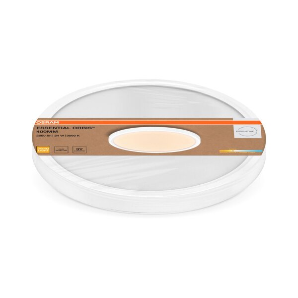 Runde LED Deckenleuchte Weiß Metall 3000K B:40cm OSRAM