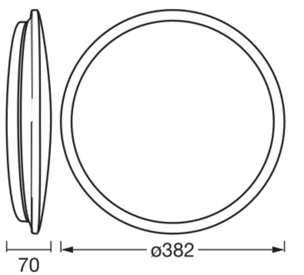 Runde LED Deckenleuchte Sensor Metall Weiß 3000K OSRAM