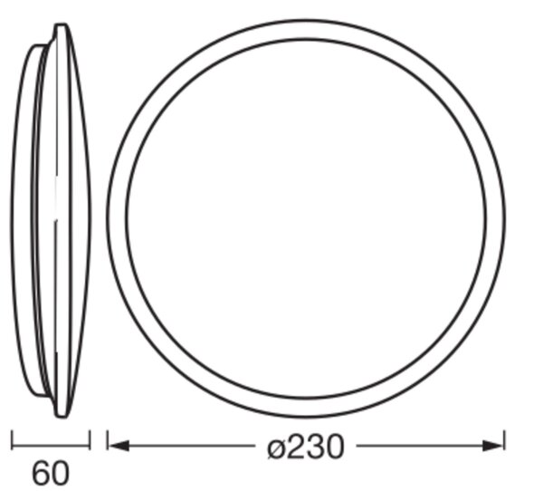 LED Deckenleuchte Sensor Weiß Metall 3000 K Ø23cm OSRAM