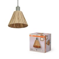 Pendelleuchte Gr&uuml;n Bast E27 &Oslash;20 cm modern OSRAM
