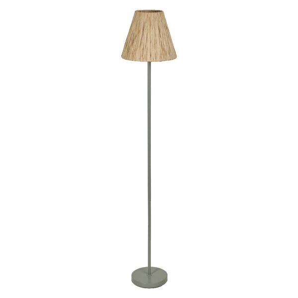 Stehleuchte Grün Bast E27 160 cm modern OSRAM