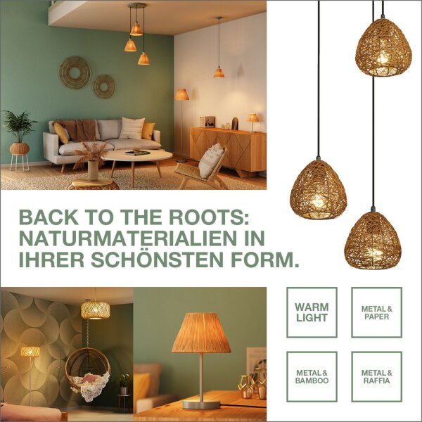 Stehleuchte Grün Bast E27 160 cm modern OSRAM