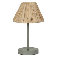 Tischlampe Grün Bast E27 S33 cm modern Design OSRAM