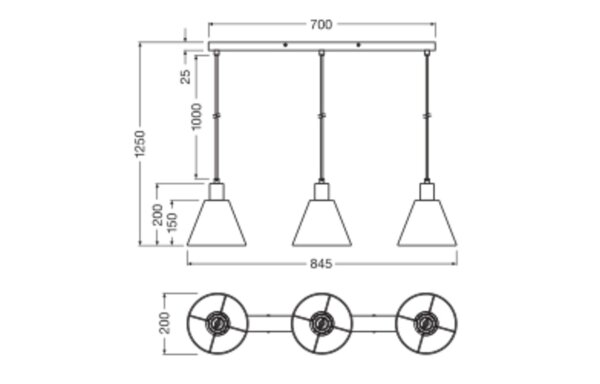 Pendelleuchte Grün Bast E27 L:84,5 cm modern OSRAM
