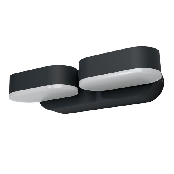 LED Wandstrahler schwenkbar Dunkelgrau 3000 K OSRAM