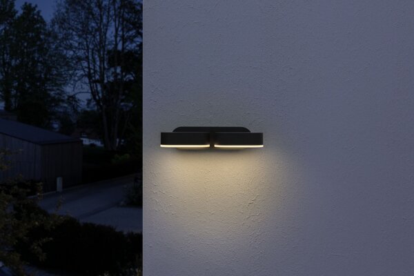 LED Wandstrahler schwenkbar Dunkelgrau 3000 K OSRAM