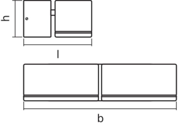 LED Wandstrahler schwenkbar Dunkelgrau 3000 K OSRAM