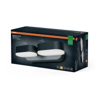 LED Wandstrahler schwenkbar Dunkelgrau 3000 K OSRAM