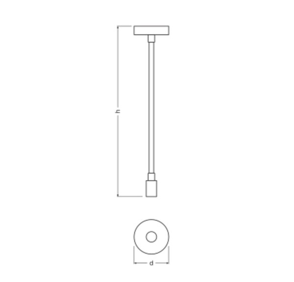 Deckenlampe verstellbar Schwarz Stahl E27 Ø14 cm OSRAM