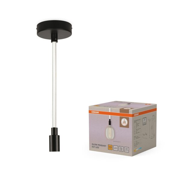 Deckenlampe verstellbar Schwarz Stahl E27 Ø14 cm OSRAM