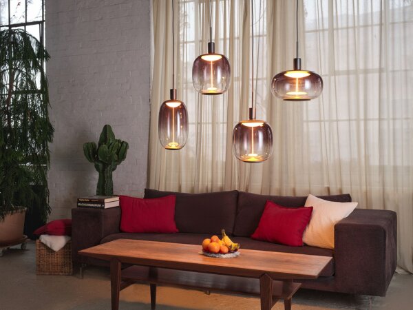 Pendelleuchte Dunkelgrau Stahl E27 L:95 cm OSRAM