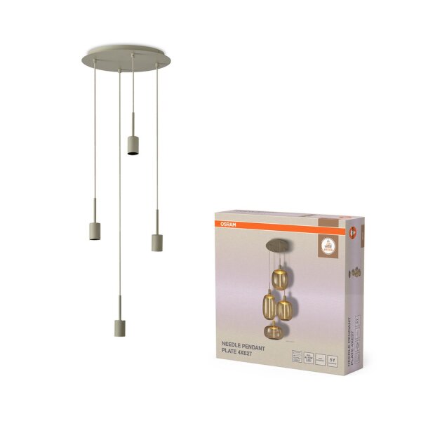 Hängelampe Beige Metall E27 Ø35 cm modern OSRAM