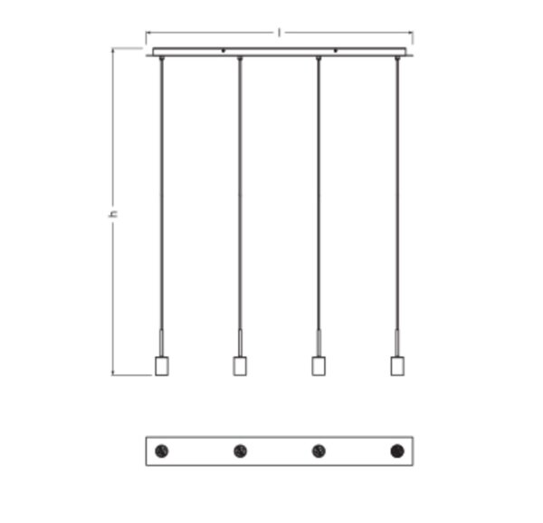 Pendelleuchte Beige Stahl E27 L:95 cm modern OSRAM