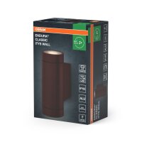 Up Down Wandleuchte Glas Alu IP65 GU10 H:15,8 cm OSRAM