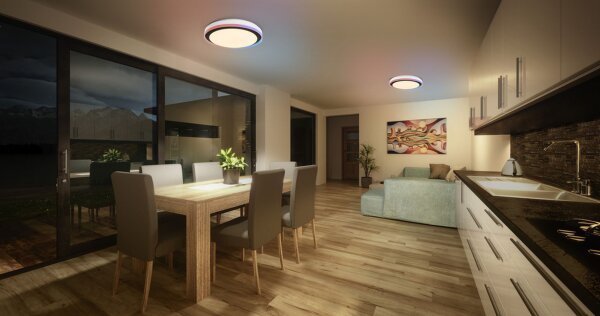 LED Deckenleuchte dimmbar Smart+ TW Schwarz Ø49cm OSRAM