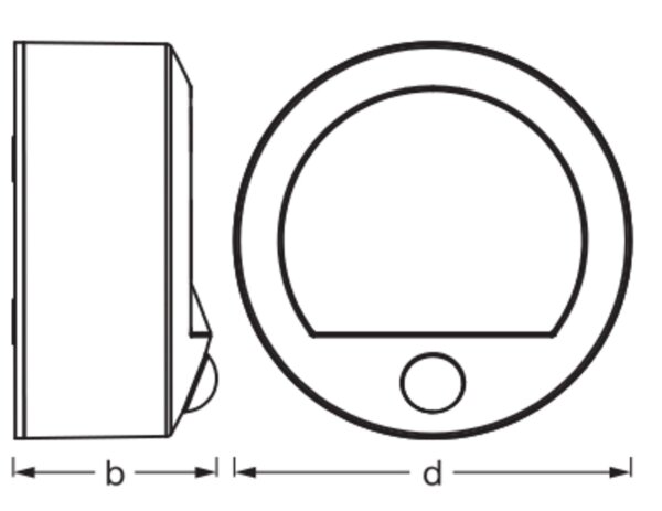 LED Akku Wandleuchte Sensor Metall 3000 K IP44 OSRAM