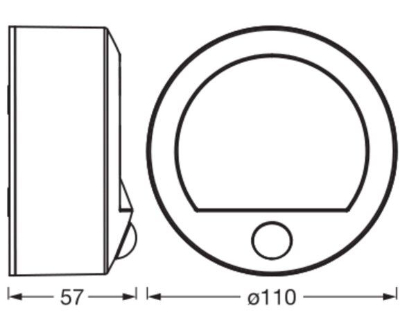 LED Akku Wandleuchte Sensor Metall 3000 K IP44 OSRAM