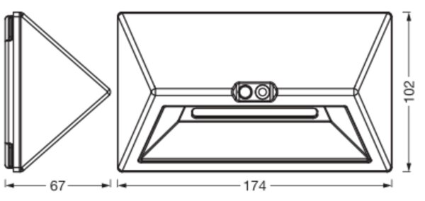 LED Akku Wandleuchte Metall Sensor 3000 K IP44 OSRAM