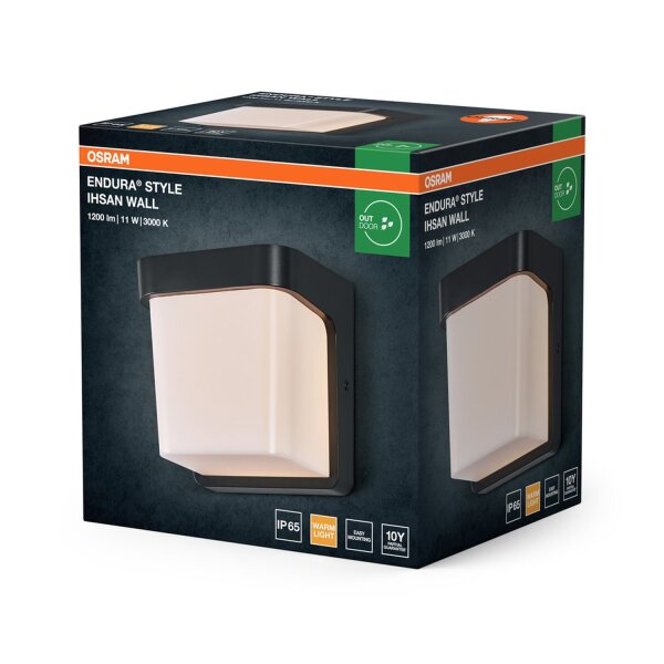 LED Wandleuchte Dunkelgrau Metall 3000 K IP65 OSRAM