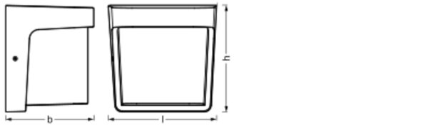 LED Wandleuchte Dunkelgrau Metall 3000 K IP65 OSRAM