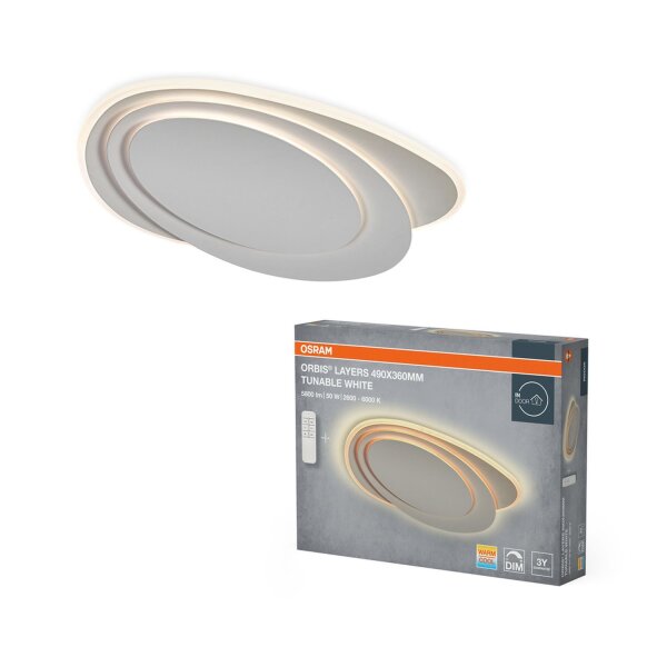 LED Deckenleuchte dimmbar CCT Weiß 2600-6000K OSRAM