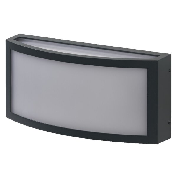 Wandleuchte Dunkelgrau Alu IP65 E27 B:26 cm OSRAM