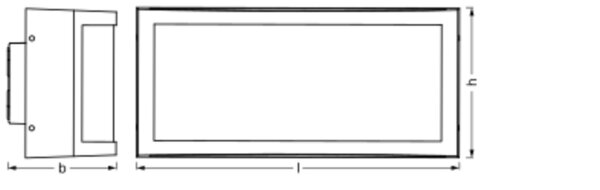 Wandleuchte Dunkelgrau Alu IP65 E27 B:26 cm OSRAM