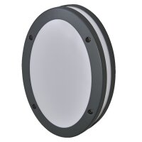 Wandlampe Dunkelgrau Alu IP65 E27 H:9 cm rund OSRAM