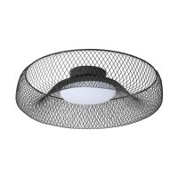 LED Deckenleuchte Schwarz Metall 3000 K &Oslash;30 cm OSRAM