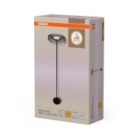 LED Stehleuchte Schwarz Metall 3000 K H:161 cm OSRAM