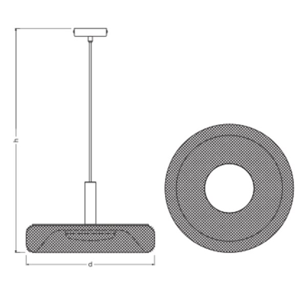 LED Pendelleuchte Holz Metall 3000 K Ø40cm modern OSRAM