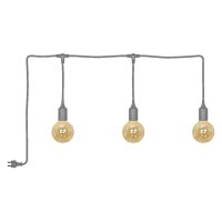 Pendelleuchte Grau Silikon IP44 E27 L:700 cm OSRAM