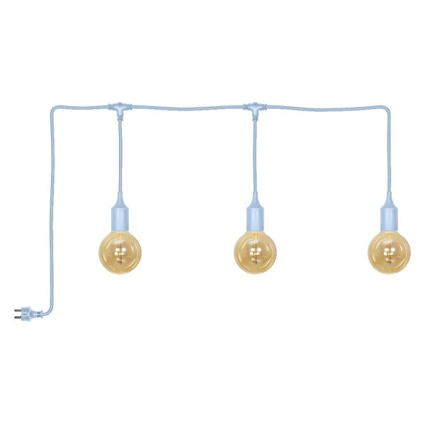 Pendelleuchte Blau Silikon IP44 E27 L:700 cm OSRAM