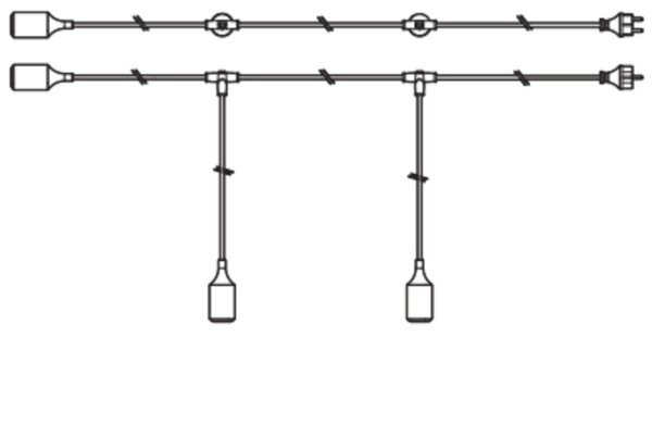 Pendelleuchte Blau Silikon IP44 E27 L:700 cm OSRAM