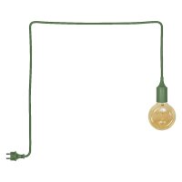Pendelleuchte Gr&uuml;n Silikon IP44 E27 L:500 cm OSRAM
