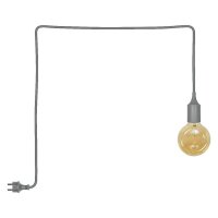 Pendelleuchte Grau Silikon IP44 E27 L:500 cm OSRAM