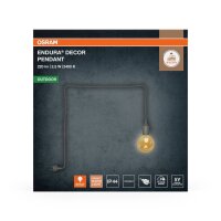 Pendelleuchte Grau Silikon IP44 E27 L:500 cm OSRAM