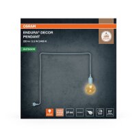 Pendelleuchte Blau Silikon IP44 E27 L:500 cm OSRAM