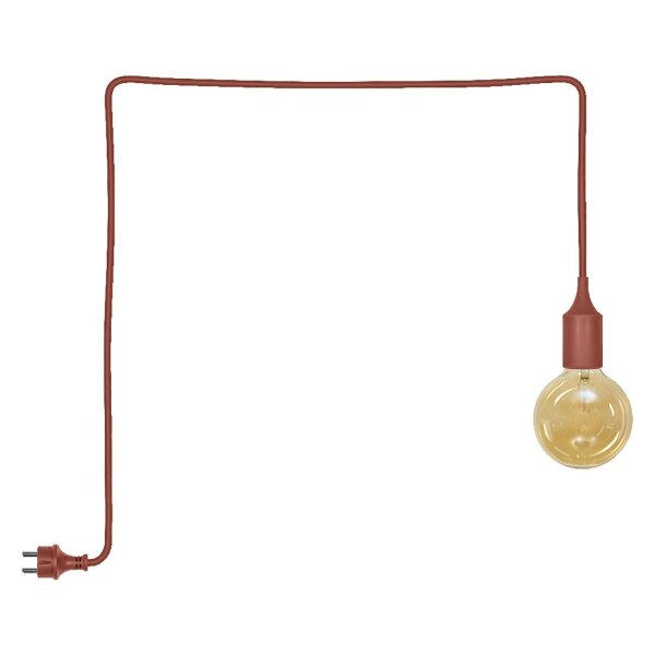 Pendelleuchte Braun Silikon IP44 E27 L:500 cm OSRAM