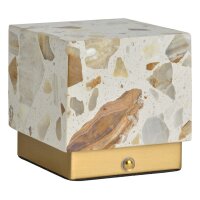 LED Akku Tischlampe dimmbar Gold Terrazzo 4500K OSRAM