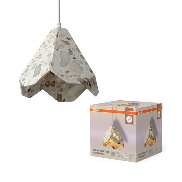 Pendelleuchte Beige Terrazzo E27 26,4 cm blendarm OSRAM